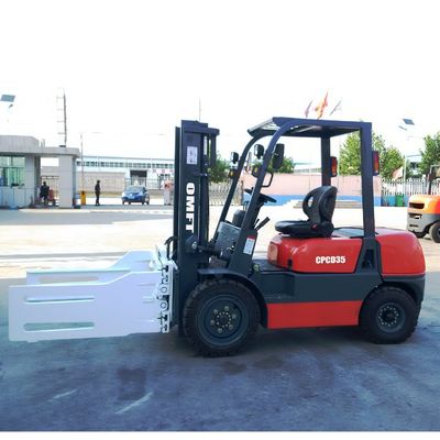 Triple Free Mast Forklift Trucks with Mitsubishi S4s Isuzu Engine and 3.5ton Capacity