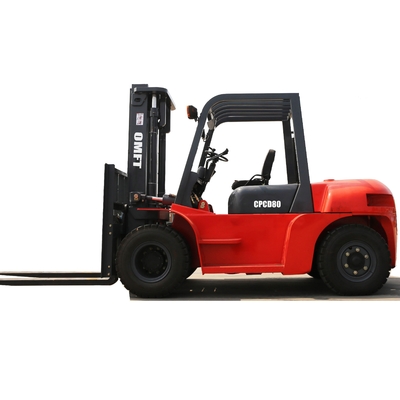 8ton Mitsubishi Isuzu Engine Forklift Truck with Triplex Full Free Mast and Clamp CPCD80