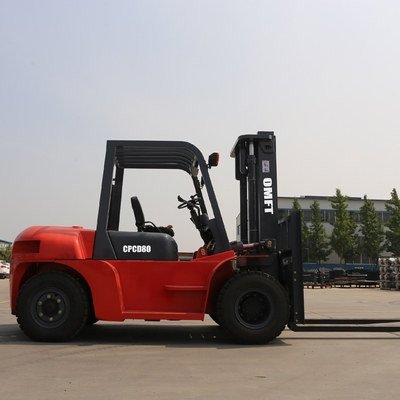 8ton Mitsubishi Isuzu Engine Forklift Truck with Triplex Full Free Mast and Clamp CPCD80