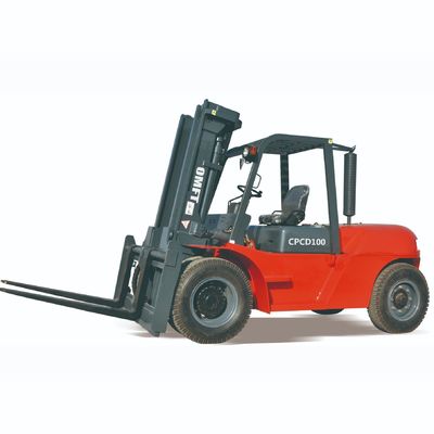 10ton Mitsubishi Isuzu Engine Forklift Truck with Triplex Full Free Mast and Solid Tyre