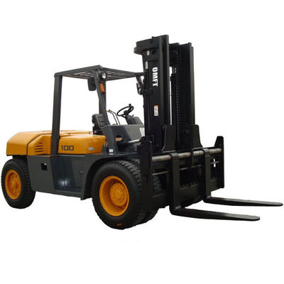 10 Ton Mitsubishi Isuzu Engine Forklift Truck with Triplex Full Free Mast and Clamp