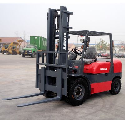 5.0 Ton 4.5t Diesel Forklift Truck with 5.5m 5500mm Three Stage Full Free Mast Triplex Full Free Mast