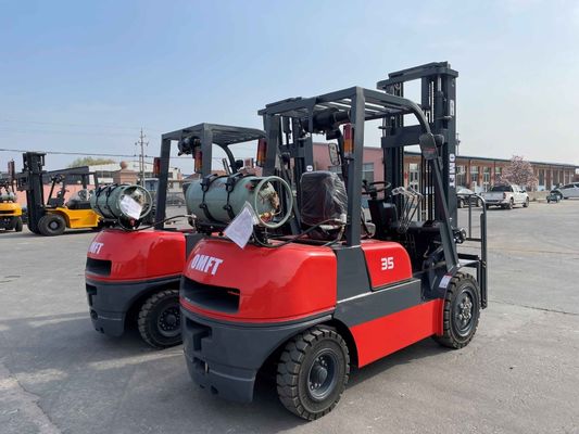 3.5ton Gasoline Lp Gas Dual Fuel Forklift Trucks with Side Shift Solid Tyre Toyota Technical Petrol LPG Forklift