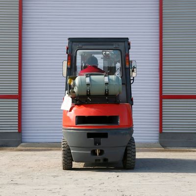 Steel and Rubber Wide-View Mast 3.5tons Gasoline Forklift with Japan Nissan Engine