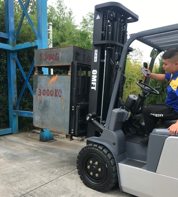 3m 4.5m 6m 3 Stage Full Free Mast 3ton Electric Forklift for AC Power Battery Operated