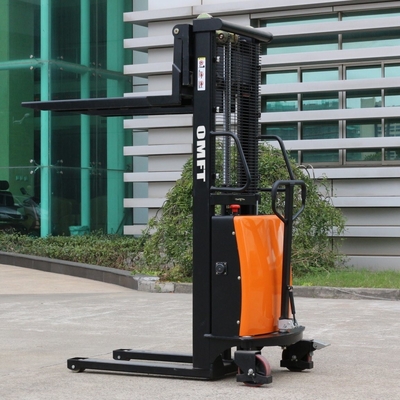 1 T Powered Stacker Semi Electric Pallet Stacker with Minimum Turning Radius of 1350mm