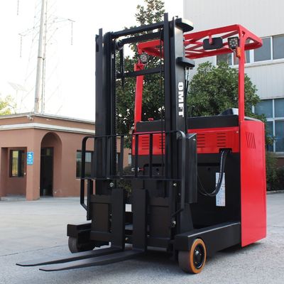 Steel PU 2 Ton Battery Powered Reach Stacker for Right Angle Stacking Min. Width 2790mm