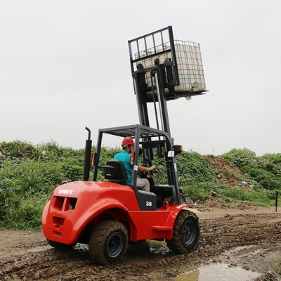 Off Road Tires Steel Rubber Material 2.5ton Rough Terrain Forklift with Engine Options