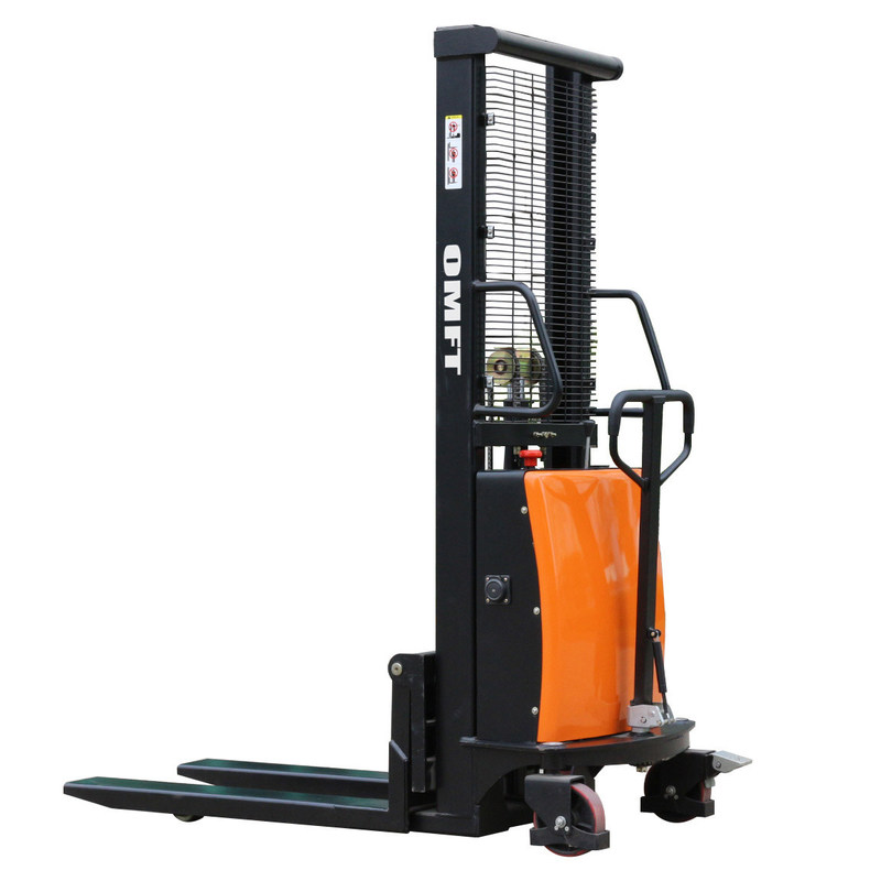 1.0 T Semi Electric Hydraulic Pallet Stacker Truck for Walk Type Material Handling